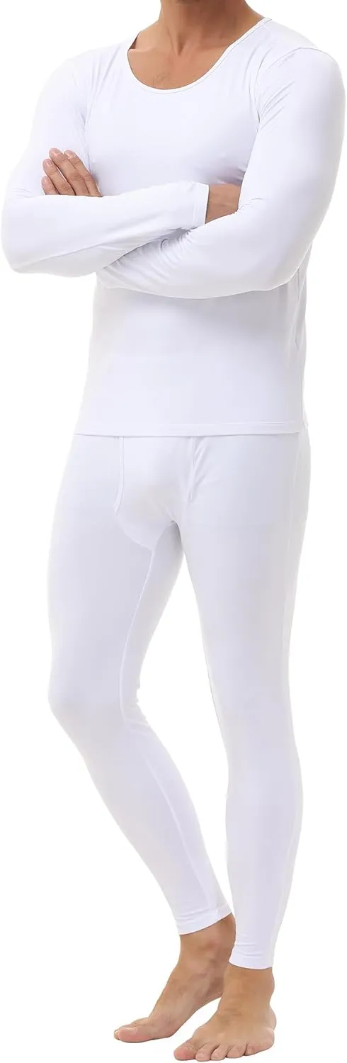 3 Pack Thermal Underwear for Men Long Johns Fleece Lined Soft and Warm Set Base Layer for Cold Weather