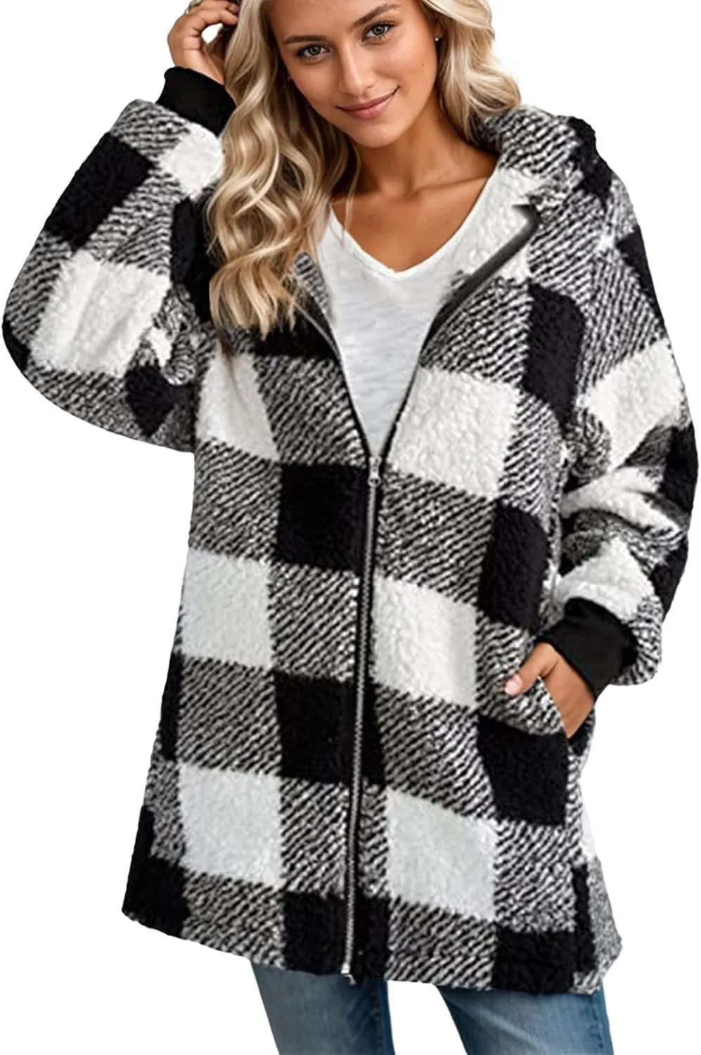 ChicCrate Womens Flannel Shacket Jacket Casual Plaid Long Sleeve Shirt Trendy Oversized Coats Fall Clothes Winter Outfit 2025