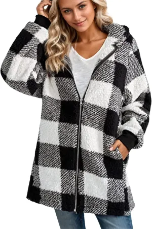 ChicCrate Womens Flannel Shacket Jacket Casual Plaid Long Sleeve Shirt Trendy Oversized Coats Fall Clothes Winter Outfit 2025