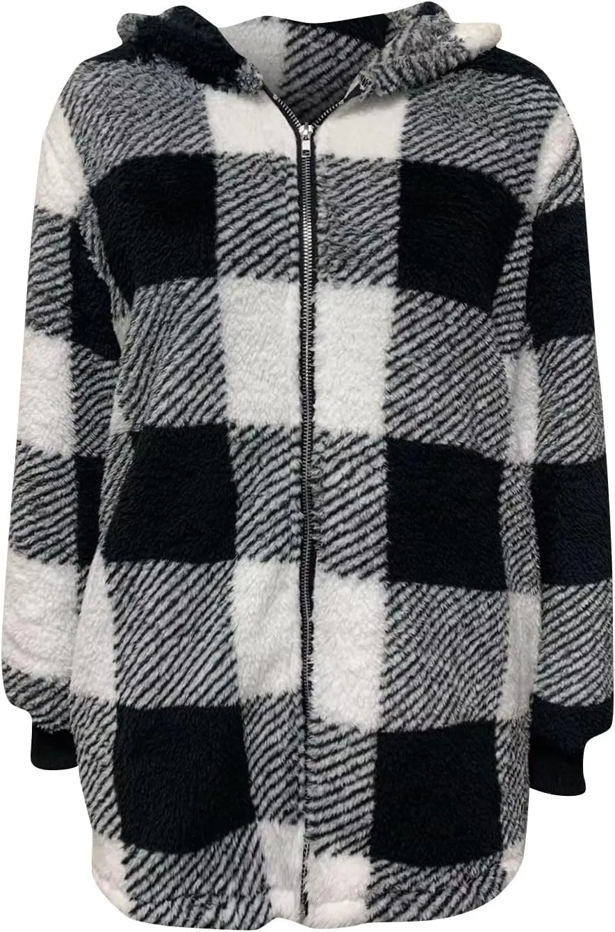 ChicCrate Womens Flannel Shacket Jacket Casual Plaid Long Sleeve Shirt Trendy Oversized Coats Fall Clothes Winter Outfit 2025