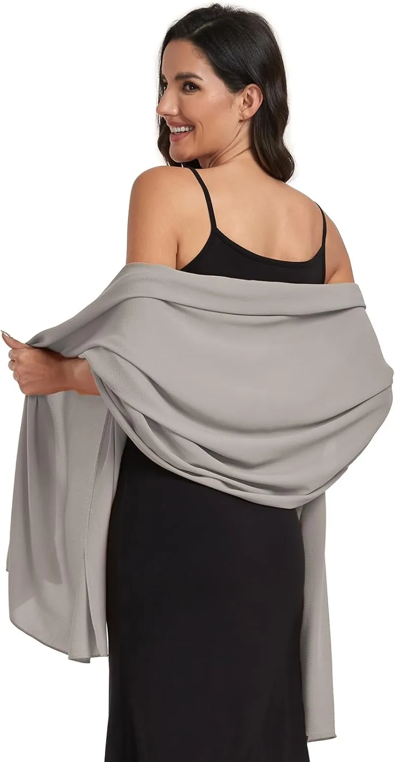 Chiffon Shawl and Wraps for Women Warm Scarves Wedding Evening Bridal Scarfs Pashmina Shawls
