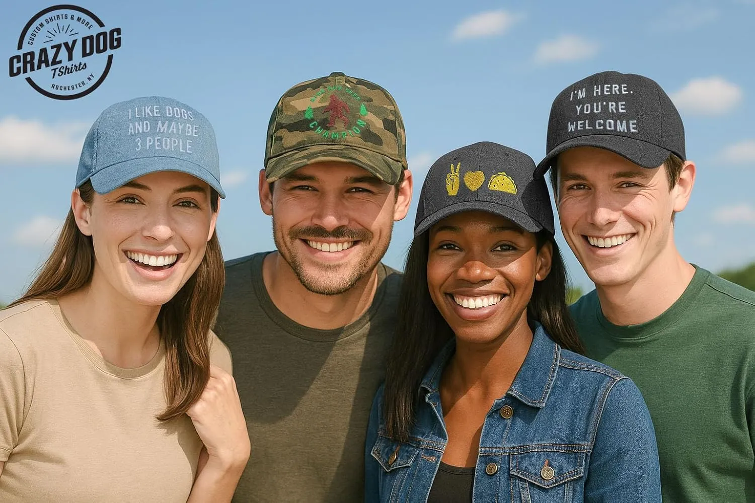Crazy Dog T-Shirts Funny Dad Hats Hilarous Fathers Day Graphic Caps