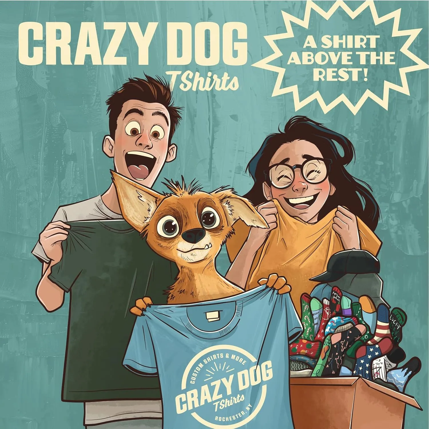Crazy Dog T-Shirts Funny Dad Hats Hilarous Fathers Day Graphic Caps