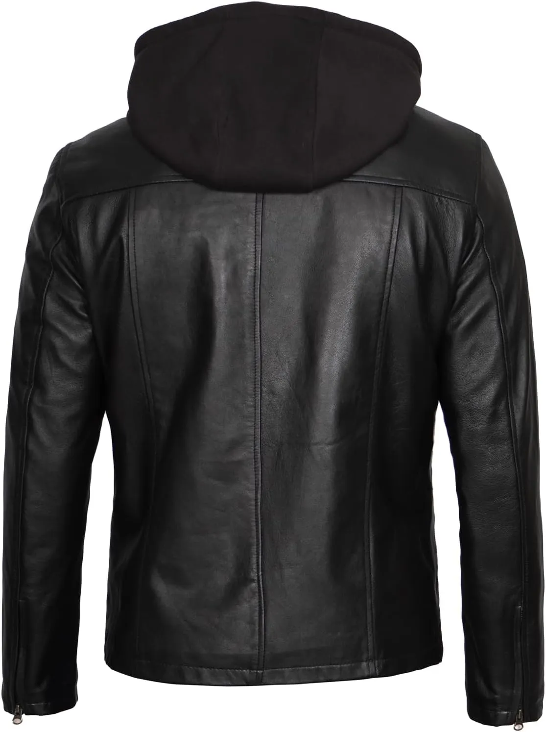 Decrum Hooded Leather Jacket Men - Stylish Leather Jackets for Men
