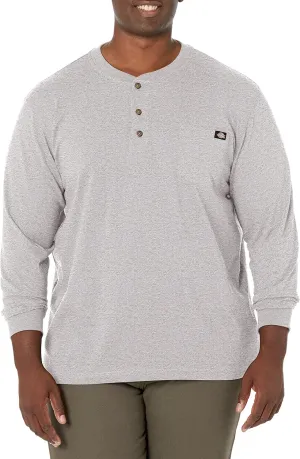 Dickies Men's Long Sleeve Heavyweight Henley