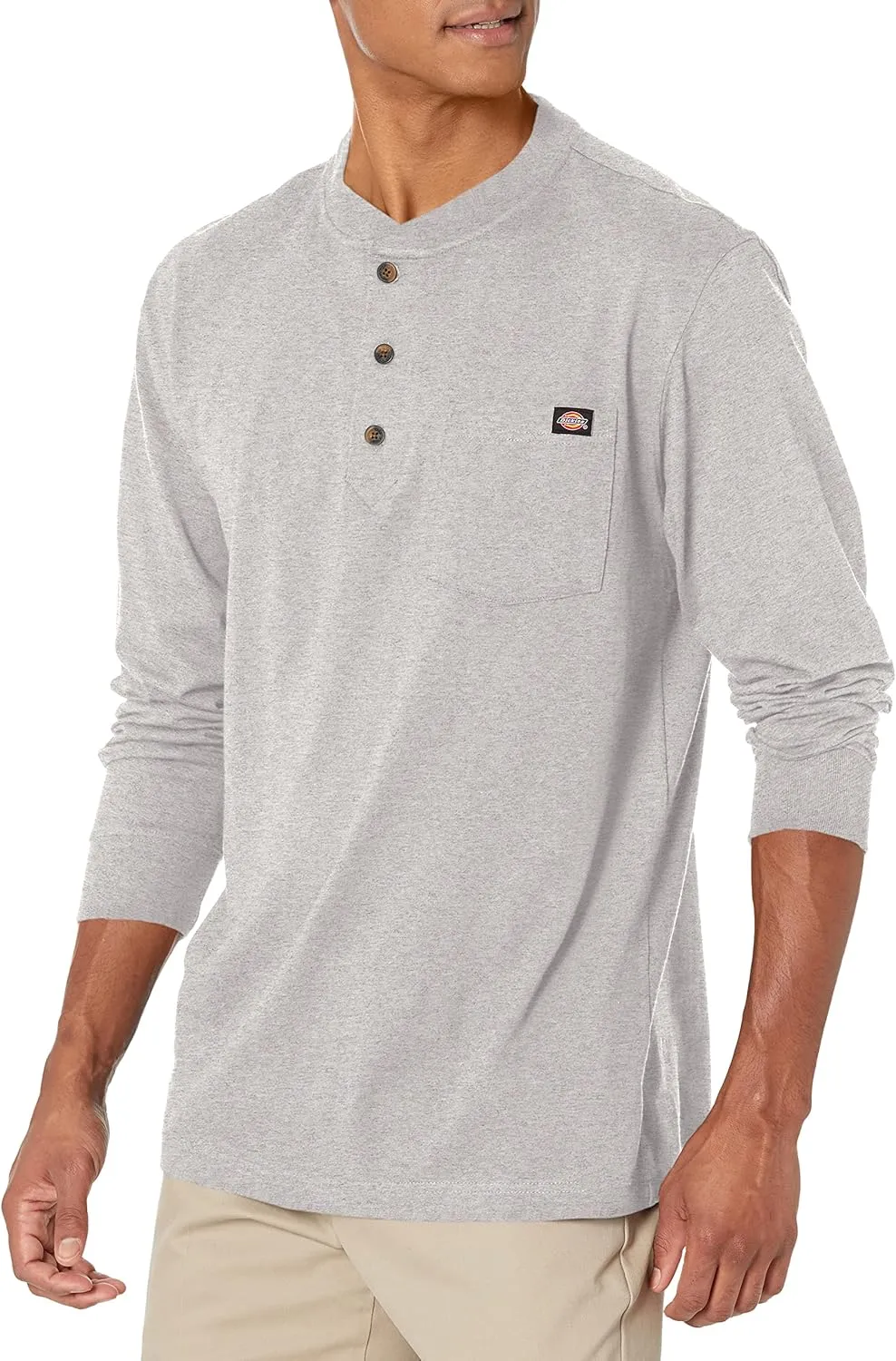 Dickies Men's Long Sleeve Heavyweight Henley