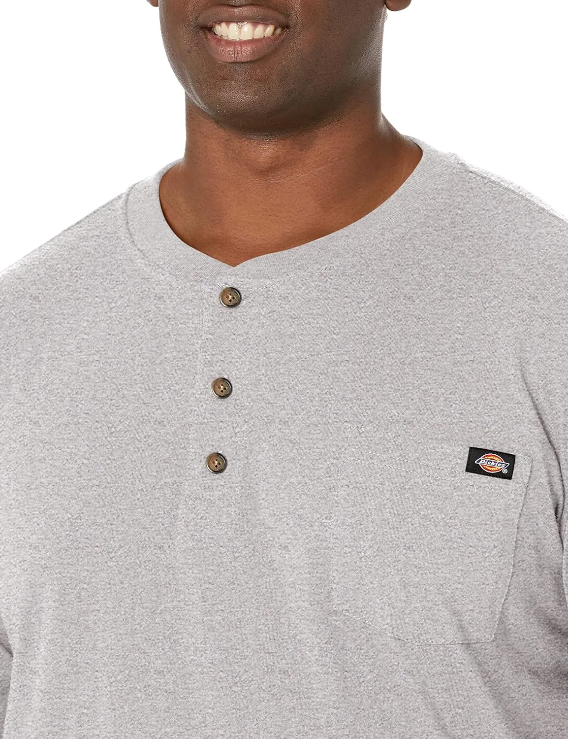 Dickies Men's Long Sleeve Heavyweight Henley