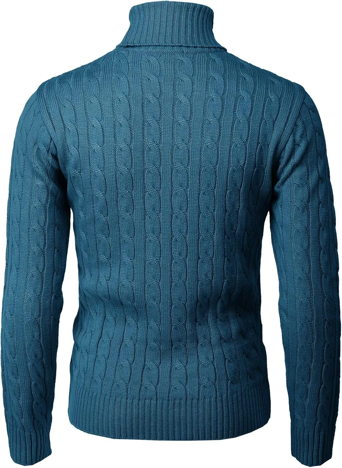 H2H Mens Slim Fit Turtleneck Pullover Sweaters Basic Tops Knitted Thermal
