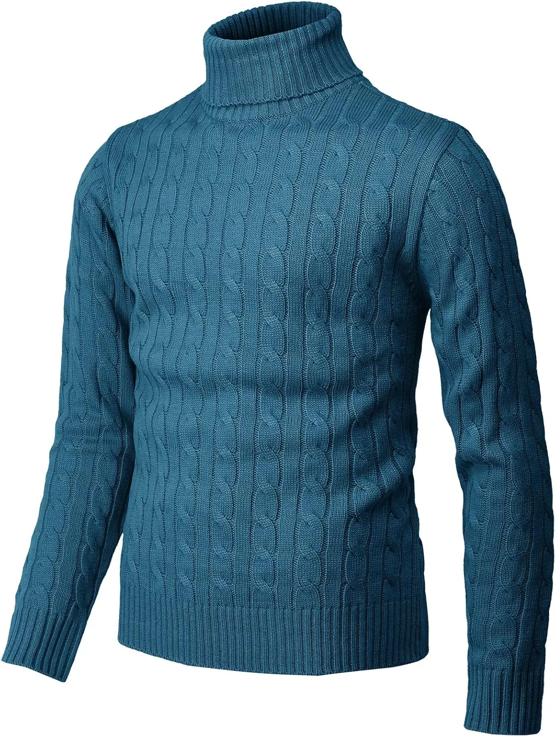 H2H Mens Slim Fit Turtleneck Pullover Sweaters Basic Tops Knitted Thermal