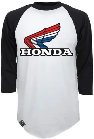 'HONDA' Vintage Raglan Baseball Shirt