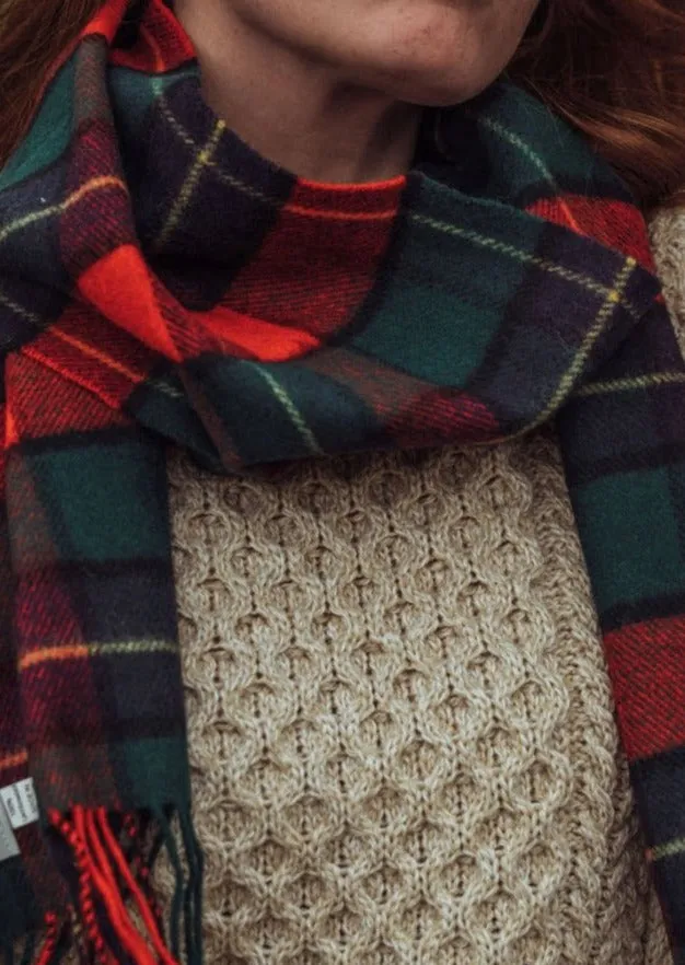 John Hanly Lambswool Scarf Kilgore Tartan