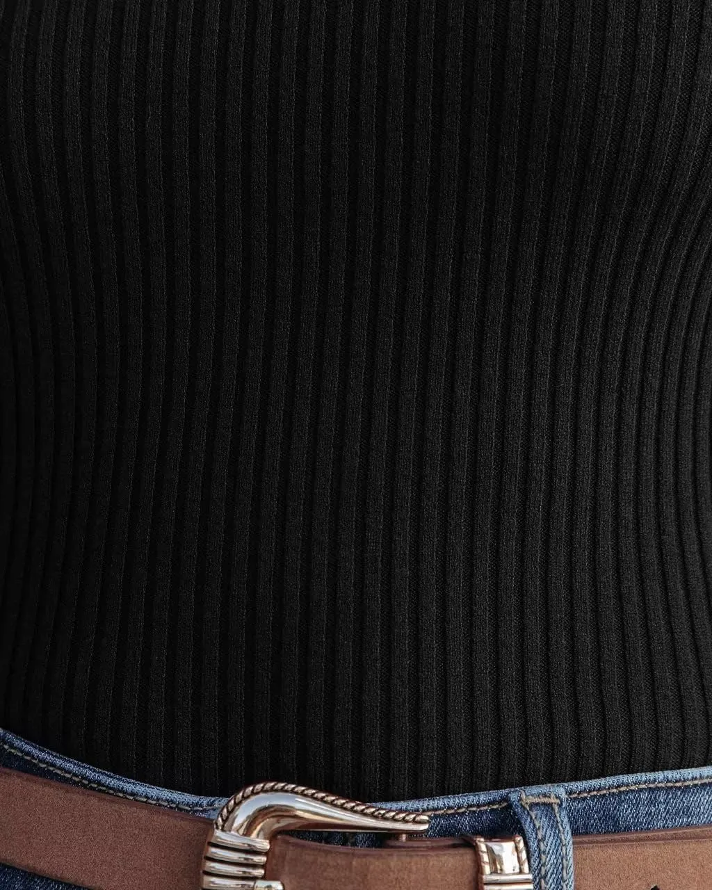 Lacozy Mock Turtle Necks Tops for Women Long Sleeve Ribbed Knit Sweater Slim Fit Basic Layer Shirts 2025 Fashion Spring Top