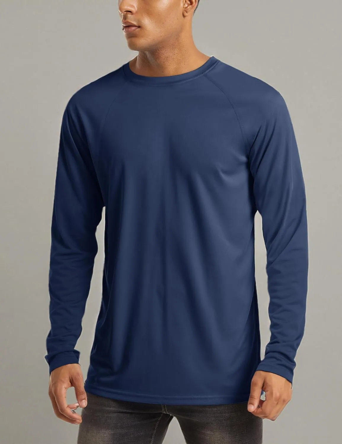 MAGCOMSEN Men's Long Sleeve Shirts UPF 50  UV Sun Protection Athletic Shirts for Hiking Running Workout Rash Guard