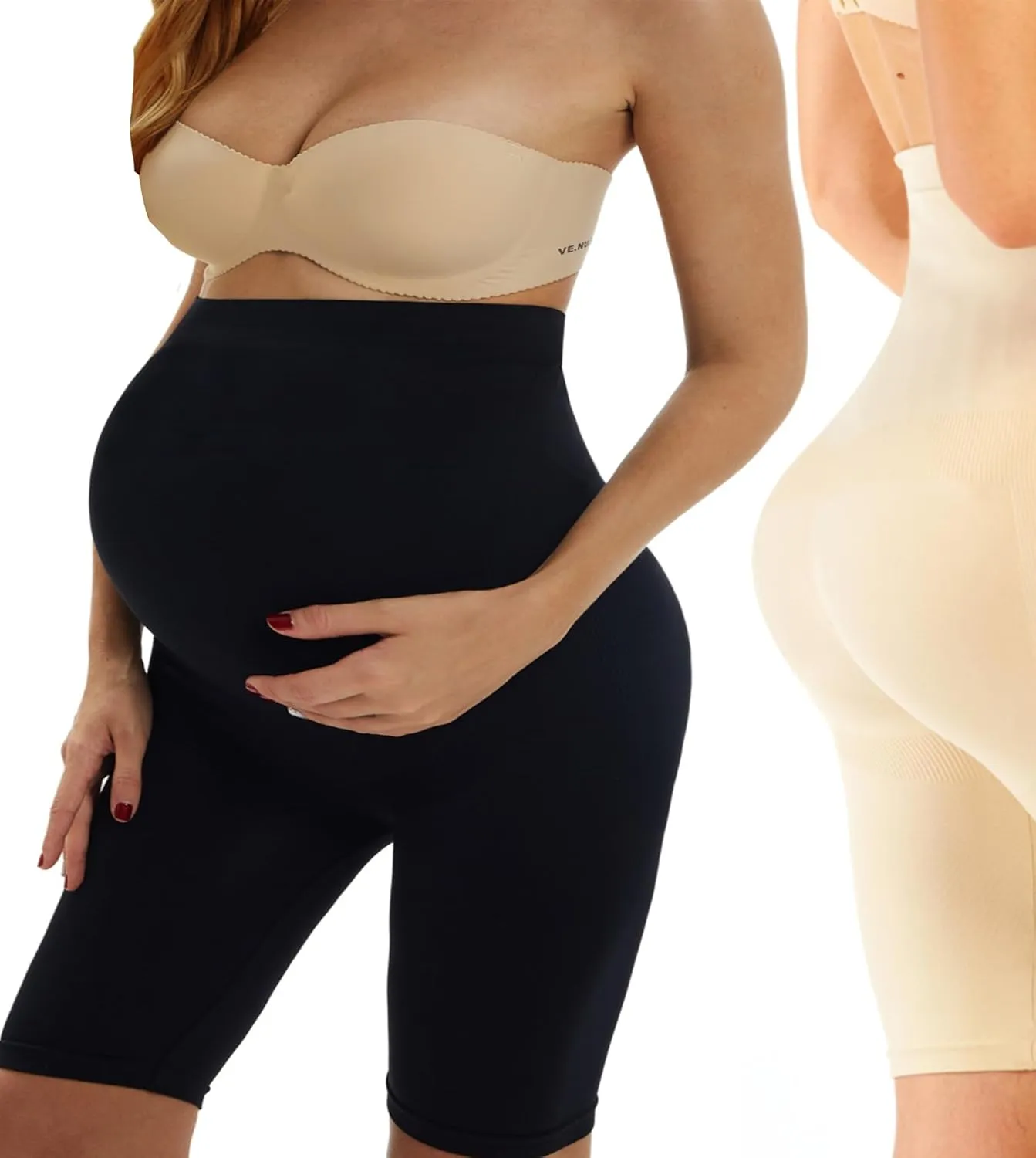 Maternity Shapewear for Dresses Thighs Chaffing Pregnancy Underwear Belly Support Shorts Slip Belly Band Baby Shower
