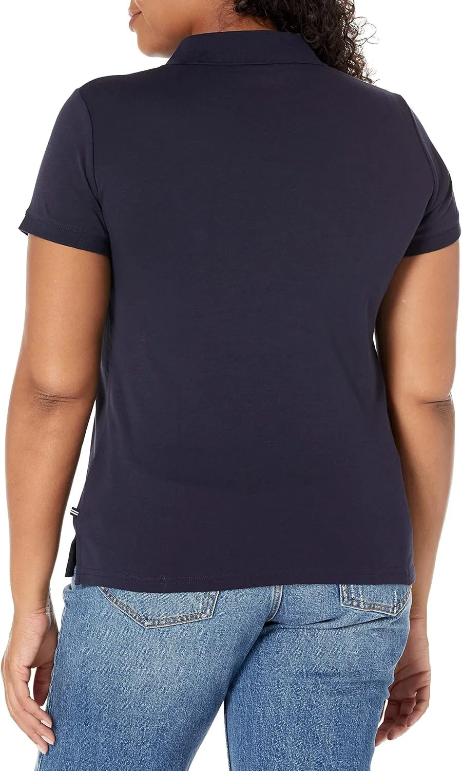Nautica Women's 3-Button Short Sleeve Breathable 100% Cotton Polo Shirt