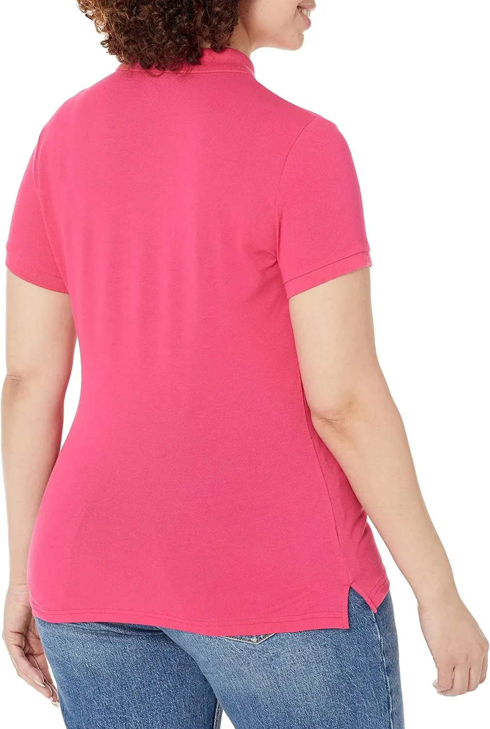Nautica Women's 5-Button Short Sleeve Cotton Polo Shirt