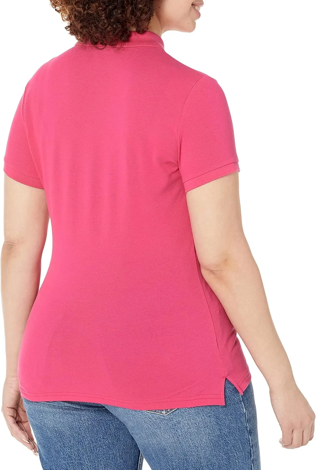 Nautica Women's 5-Button Short Sleeve Cotton Polo Shirt