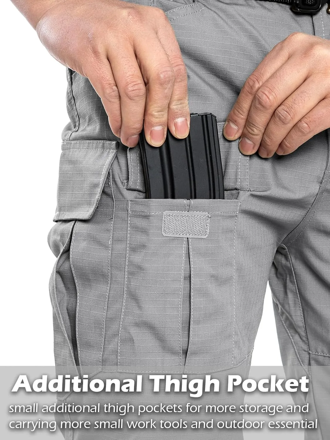 NAVEKULL Men's Outdoor Tactical Pants Rip Stop Lightweight Waterproof Military Combat Cargo Work Hiking Pants