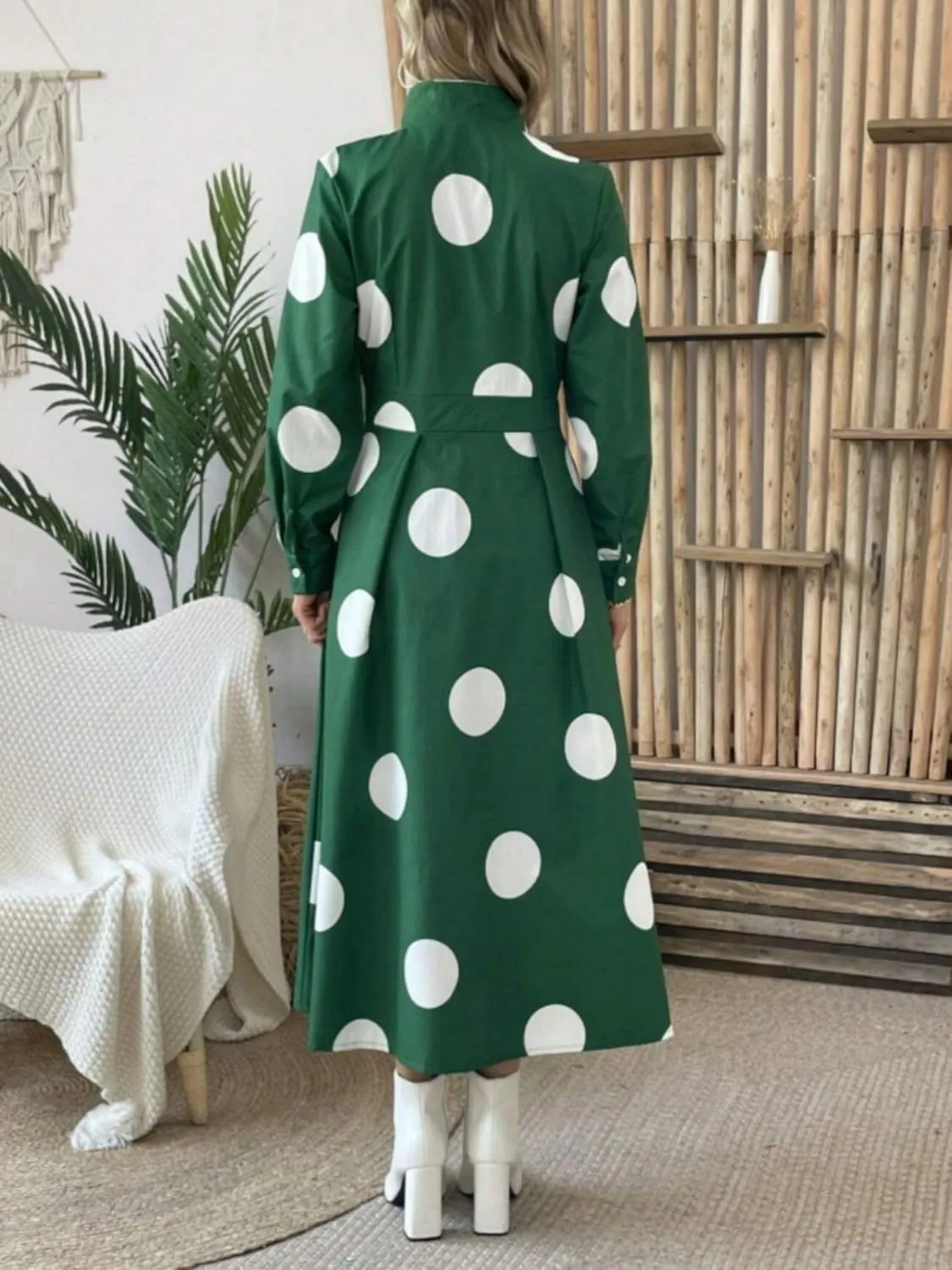 Shirt Dresses for Women Long Sleeve Button Lapel Cotton Linen Dress Loose Casual Waisted Maxi Dress with Pockets