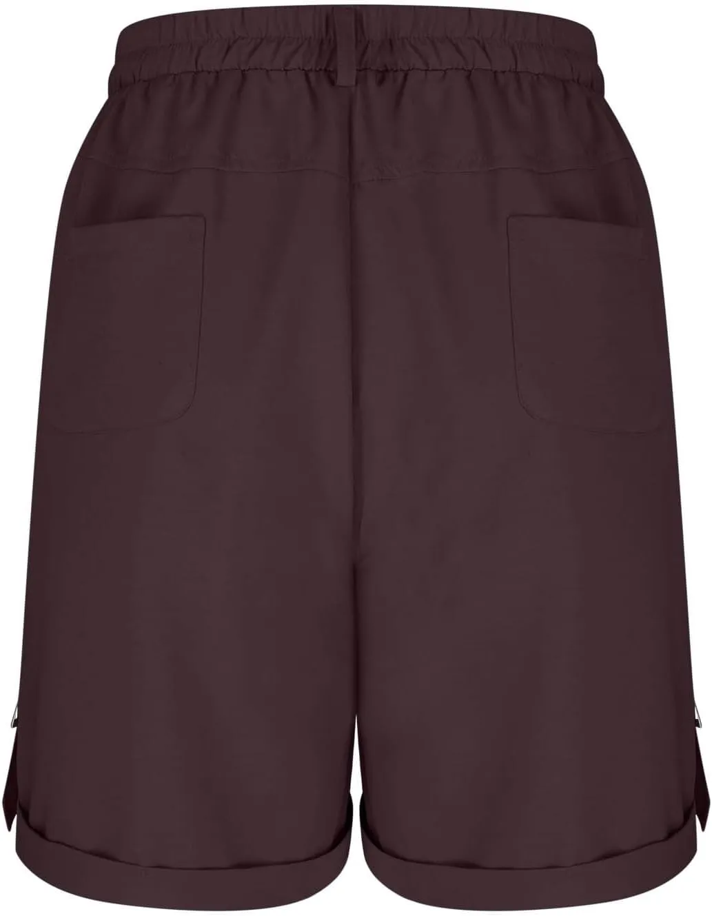 Women's Hiking Cargo Shorts with Pockets Quick Dry Lightweight Elastic High Waist Shorts Cuffed Hem Casual Summer Pant