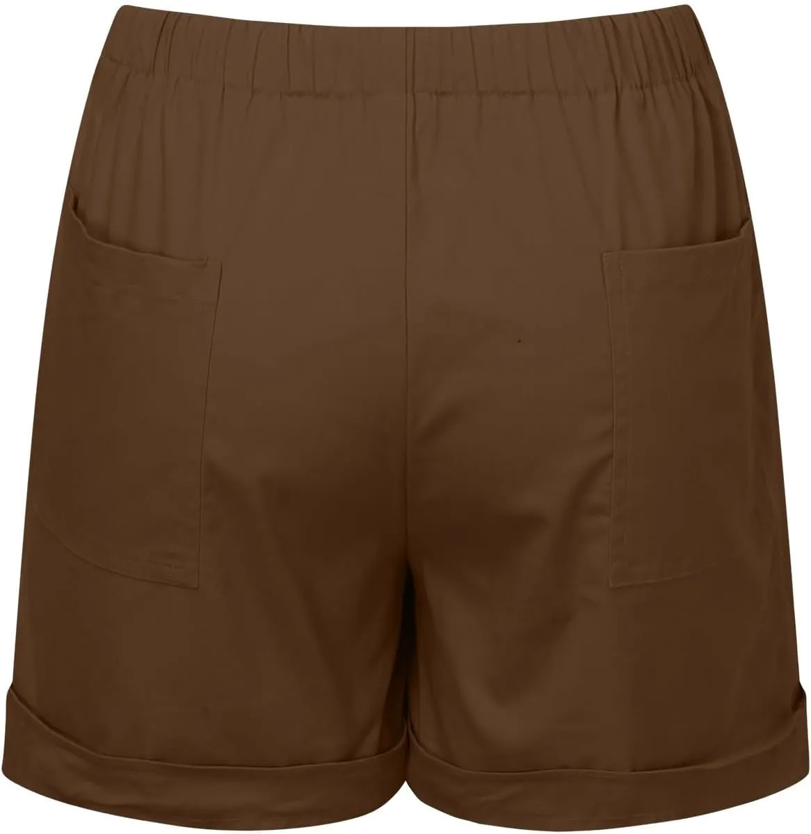 Womens Shorts Casual Shorts with Pockets Drawstring Elastic Waist Cotton Plus Size Beach Trendy Summer Clothes