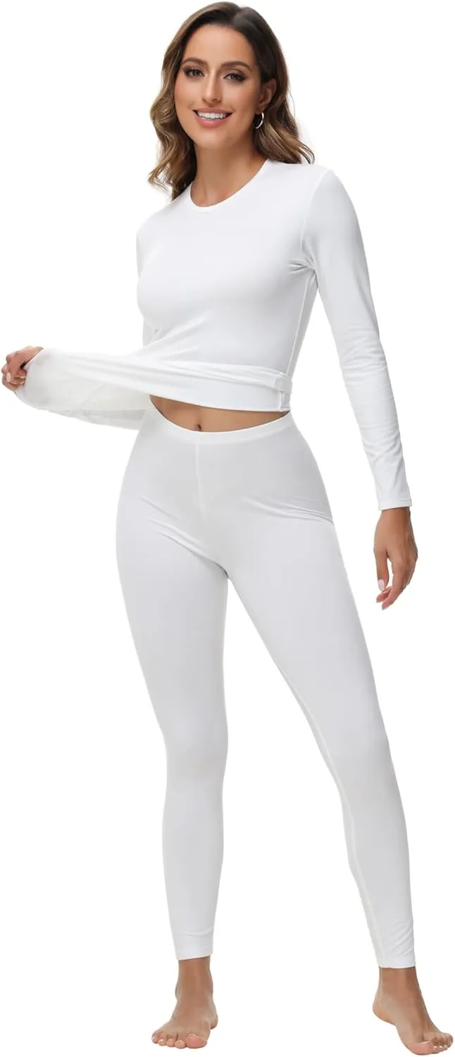 Womens Thermal Tops Long Sleeve Crew Neck Shirts Women's Ultra Warm Underwear for Cold Weather