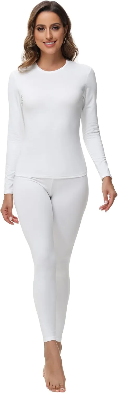 Womens Thermal Tops Long Sleeve Crew Neck Shirts Women's Ultra Warm Underwear for Cold Weather