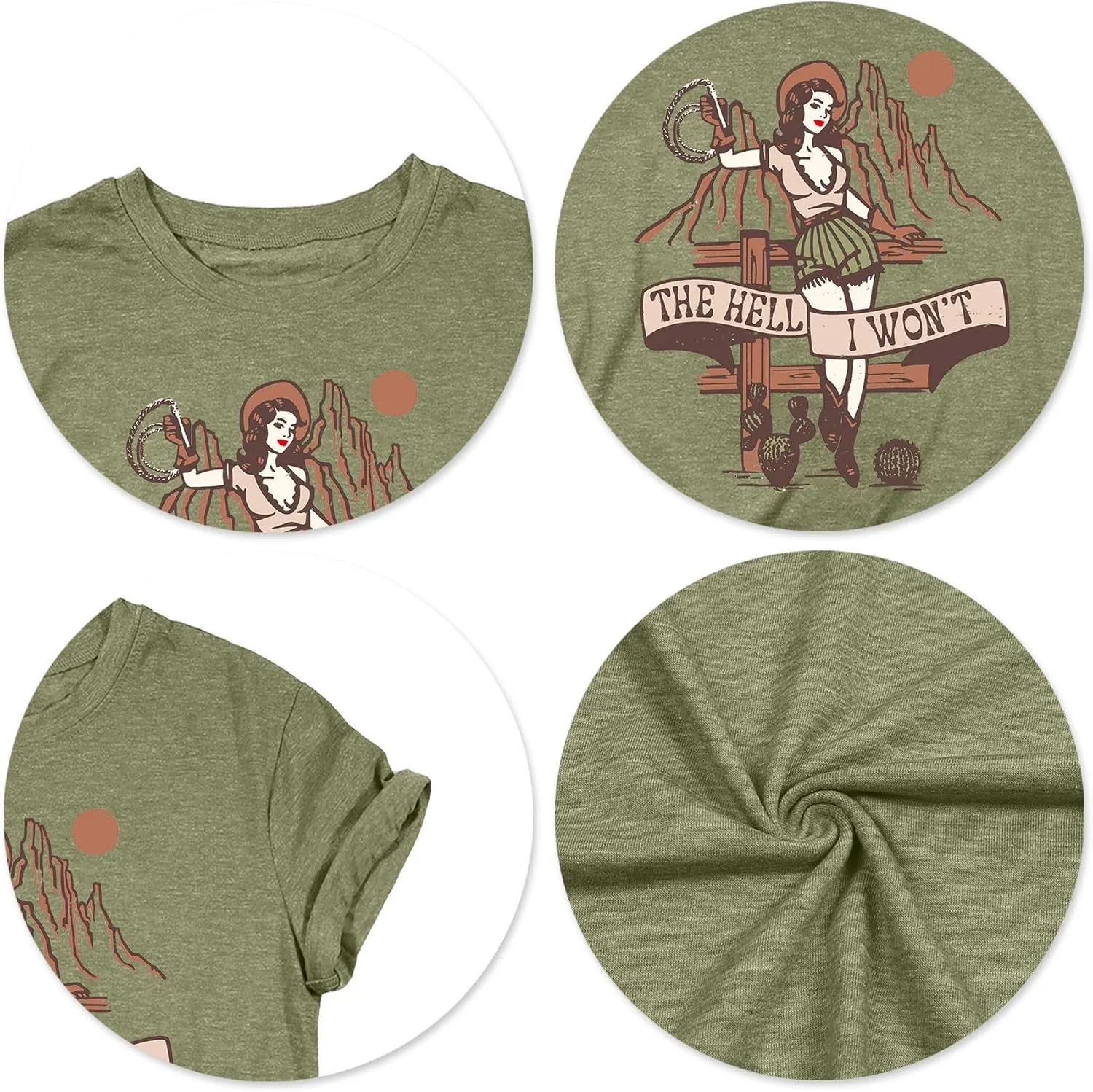 Womens Vintage Graphic T-Shirt Funny Saying Tees Casual Short Sleeve Top